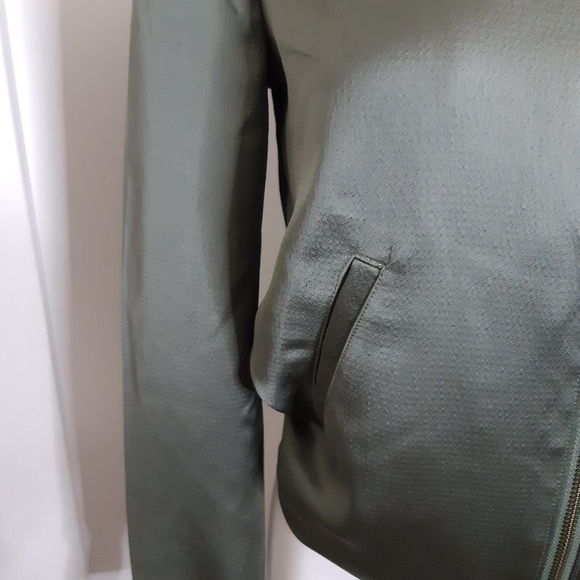 Hinge Size XS Green Metallic Bomber Jacket Puff - Picture 5 of 9